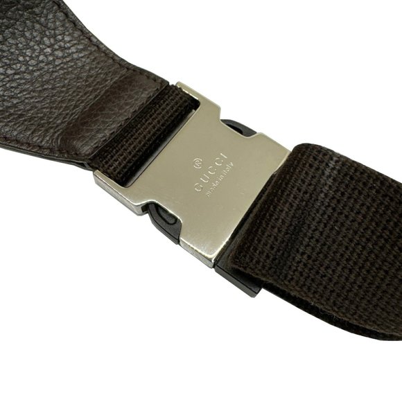 GUCCI GG Canvas Waist Bag, Body Pouch 449174 Beige Brown Men's Women's - Picture 9 of 11